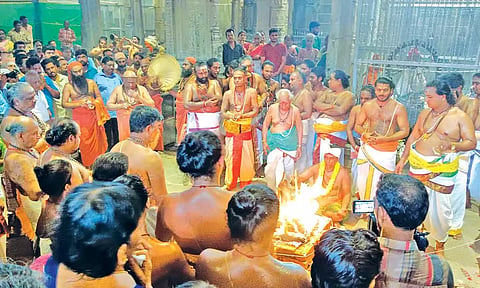 மண்டலாபிஷேக யாகசாலை பூஜைகள் நடந்தது.