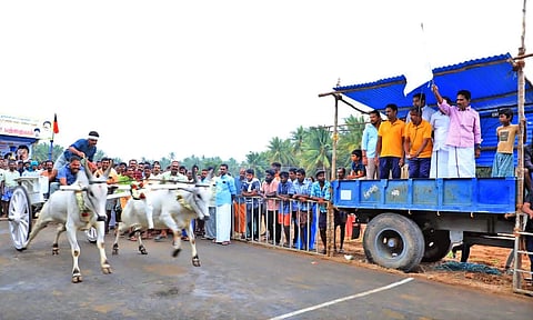 பந்தயத்தில் கலந்து கொண்டவர்களின் காட்சி.