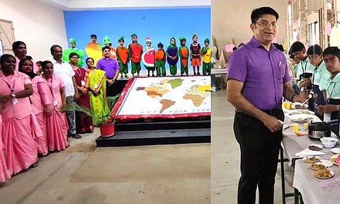 ஏ.வி.பி.பள்ளியில் உணவுத்திருவிழா நடைபெற்ற காட்சி. 