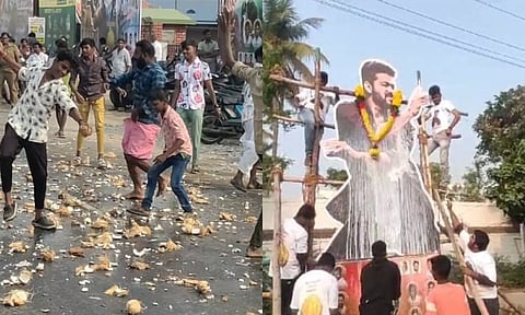 வெளியானது "லியோ": 500 தேங்காய்கள் உடைத்து ரசிகர்கள் கொண்டாட்டம்