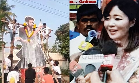 லியோ படத்தை பார்க்க ஜப்பானில் இருந்து சென்னை வந்த ரசிகை