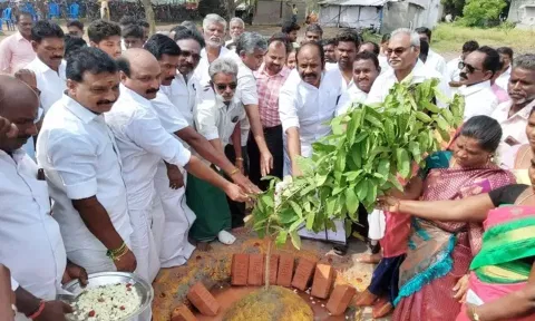 கீழ்பாடியில் புதிய அரசு ஆரம்ப சுகாதார நிலையம் கட்டுவதற்கான அடிக்கல் நாட்டு விழாவை வசந்தம் கார்த்திகேயன் எம்.எல்.ஏ., தொடங்கி வைத்தார்.