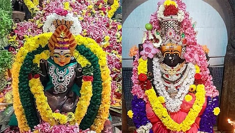 பரமத்திவேலூர் எல்லையம்மன், கோப்பணம் பாளையம் அங்காள பரமேஸ்வரி அம்மன் சிறப்பு அலங்காரத்தில் இருந்தபோது எடுத்த படம்.