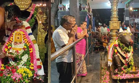 பிரதோஷ வழிபாட்டில் கலந்து கொண்டவர்கள்.