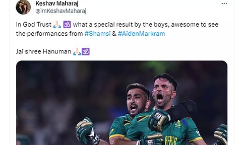 'ஜெய் ஸ்ரீ ஹனுமான்' - இன்ஸ்டாவில் பதிவிட்ட கேசவ் மகாராஜ்