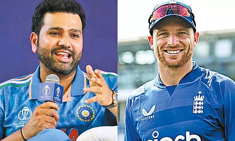 இந்திய அணியின் கேப்டன் ரோகித் சர்மா - இங்கிலாந்து கேப்டன் ஜோஸ் பட்லர்