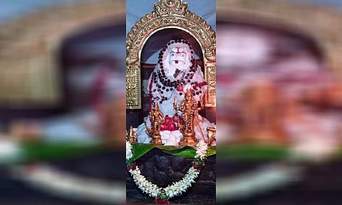 அன்னாபிஷேகம் நடைபெற்ற போது எடுத்த படம்.
