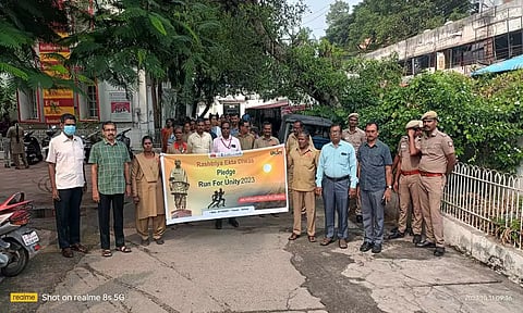 வேலூரில் விழிப்புணர்வு பேரணி நடந்த காட்சி.