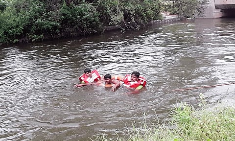 தீயணைப்பு துறை சார்பில் பேரிடர் மேலாண்மை ஒத்திகை நிகழ்ச்சி