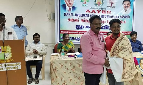 ஆதிதிராவிடர் மற்றும் பழங்குடியினர் நலத்துறை சார்பில் அம்பேத்கர் இளைஞர் மேம்பாட்டு திட்டம் துவக்கவிழா