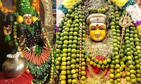 வேண்டுதல் நிறைவேற காமாட்சி அம்மனுக்கு எலுமிச்சை மாலை