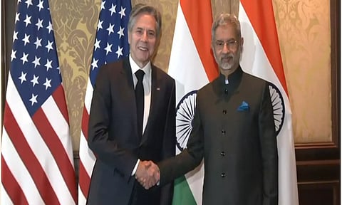 வெளியுறவு மந்திரி ஜெய்சங்கருடன் அமெரிக்க வெளியுறவு மந்திரி ஆண்டனி பிளிங்கன் சந்திப்பு