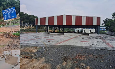 திறப்பதற்கு முன்பே மதுபான பாராக மாறிப்போன வாரச்சந்தை