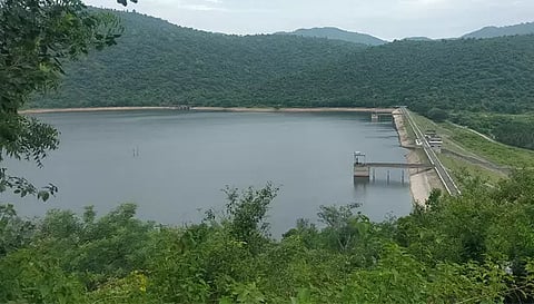 பாப்பநாயக்கன்பட்டி கரியக்கோவில் அணையின் தோற்றம்.