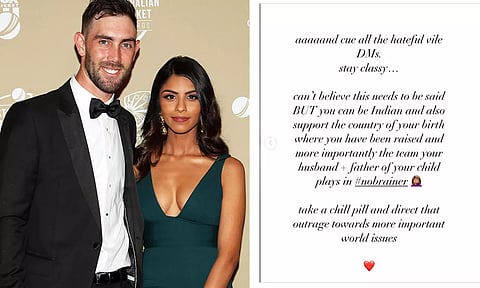 அருவருக்கத்தக்க மெசெஜ் அனுப்புகிறார்கள்- இந்திய ரசிகர்கள் மீது மேக்ஸ்வெல் மனைவி குற்றச்சாட்டு