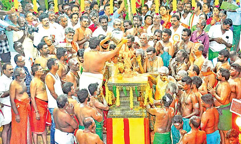 மருங்கூர் சுப்ரமணியசாமிக்கு மயிலாடியில் ஆராட்டு விழா