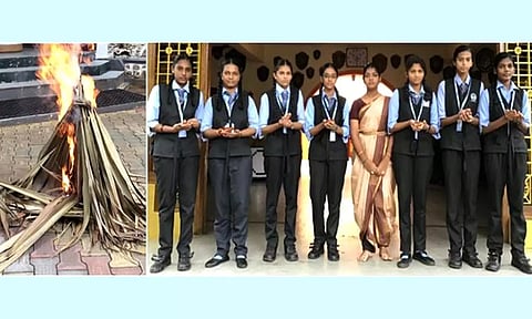 இலஞ்சி பாரத் மாண்டிசோரி பள்ளியில் கார்த்திகை தீபத் திருநாள் கொண்டாடப்பட்டது.