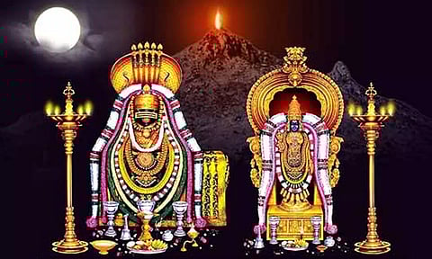 பக்தர்களைப்போல் கிரிவலம் வரும் அண்ணாமலையார்