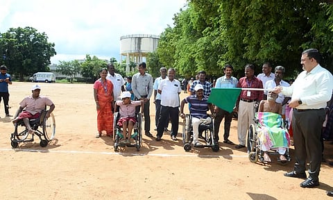 தென்காசியில் மாற்றுத்திறனாளிகளுக்கான விளையாட்டுப் போட்டிகள்