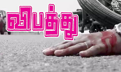 பஸ் மோதியதில் தலை நசுங்கி பெயிண்டர் பலி