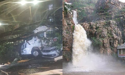 சென்னை-நெல்லூர் சாலையில் கடும் வெள்ளம்: 4 அடி உயரம் தண்ணீர் செல்வதால் போக்குவரத்து முடக்கம்