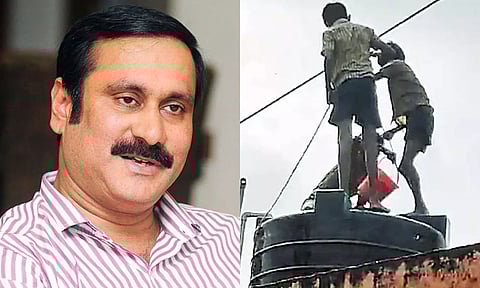 குடிநீர் தொட்டியை மாணவர்களை கொண்டு சுத்தம் செய்வதா?: அன்புமணி ராமதாஸ் கண்டனம்