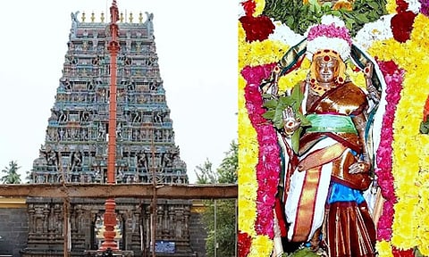 தேன் அபிஷேகத்தில் தோன்றும் அர்த்தநாரீஸ்வரர்