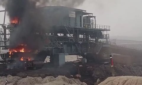 நெய்வேலி என்எல்சி சுரங்கத்தில் பயங்கர தீ விபத்து