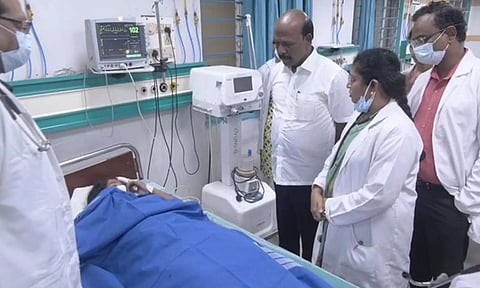 ஸ்டான்லி மருத்துவமனையில் அமைச்சர் மா. சுப்பிரமணியன்