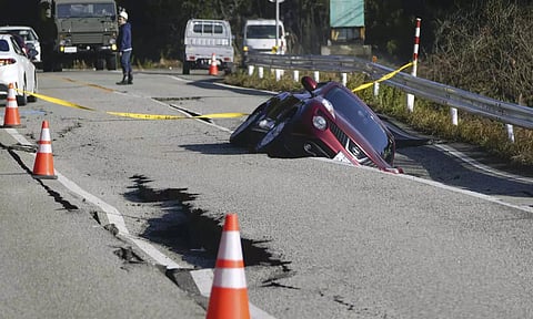 நிலநடுக்கத்தால் நகர்ந்த ஜப்பான் நிலப்பரப்பு.. பலி எண்ணிக்கை 62 ஆக உயர்வு