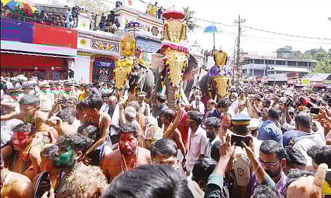 எருமேலியில் பாரம்பரிய பேட்டை துள்ளல்