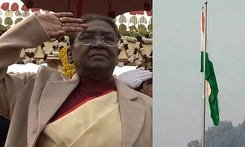 குடியரசு தினவிழா: டெல்லியில் தேசியக்கொடி ஏற்றினார் ஜனாதிபதி திரவுபதி முர்மு