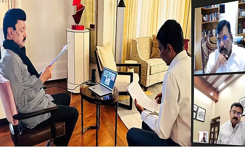 தமிழக பட்ஜெட்- முதலமைச்சர் மு.க.ஸ்டாலின் அதிகாரிகளுடன் ஆலோசனை