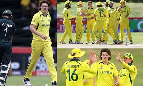 U19 2-வது அரையிறுதி: டாம் ஸ்ட்ரேக்கர் அபார பந்து வீச்சு- பாகிஸ்தான் 179 ரன்னில் ஆல் அவுட்