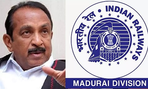 மதுரைக் கோட்ட ரெயில்வே காலியிடங்களை சென்னை தேர்வு வாரியம் மூலம் நிரப்ப வேண்டும்- வைகோ கோரிக்கை