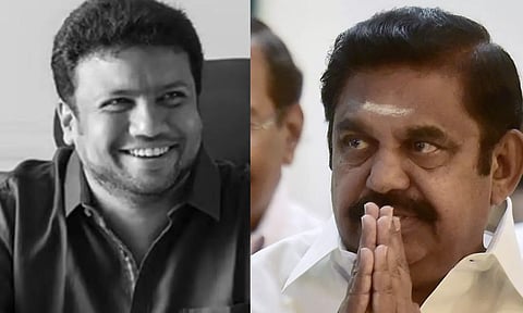 வெற்றி துரைசாமி மறைவு- அதிமுக பொதுச் செயலாளர் எடப்பாடி பழனிசாமி இரங்கல்