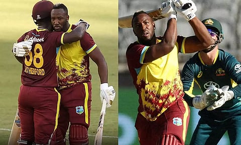 அதிரடி காட்டிய ரசல்- ரூதர்போர்ட் ஜோடி: ஆஸ்திரேலியாவுக்கு 221 ரன்கள் இலக்கு நிர்ணயித்த வெஸ்ட் இண்டீஸ்