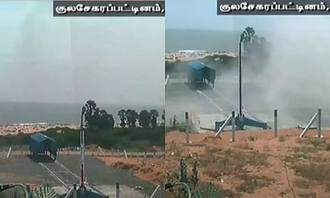 குலசையில் இருந்து ஏவப்பட்டது ரோகிணி ராக்கெட்