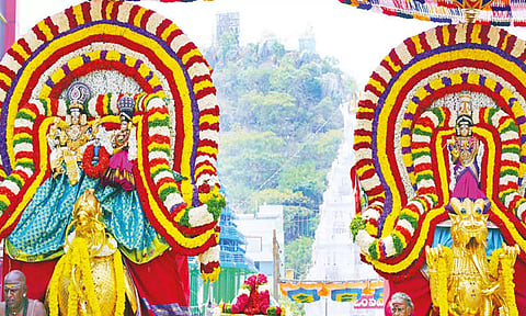 ஸ்ரீகாளஹஸ்தீஸ்வரர் ஹம்ச, ராவணாசூர வாகனங்களில் வீதிஉலா