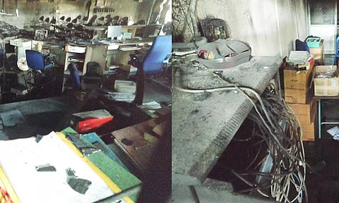 வங்கியில் தீ விபத்து- பல லட்சம் மதிப்பிலான பொருட்கள் எரிந்து சேதம்