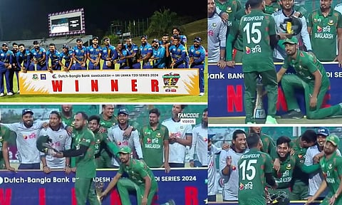 இலங்கையை பங்கமாக கலாய்த்த வங்காளதேசம்.. வைரலாகும் Celebration வீடியோ