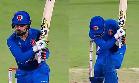 ரசிகர்களை மிரள வைத்த ரஷித்கானின் சிக்சர்.. வைரலாகும் வீடியோ