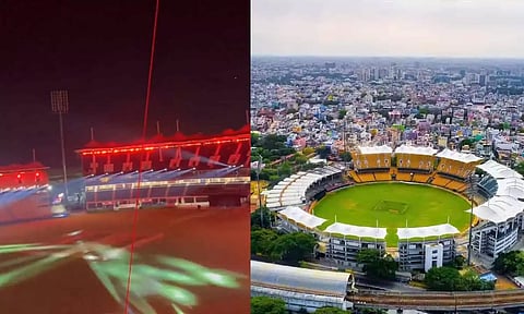 ஐபிஎல் தொடக்க விழாவுக்கு தயாராகும் சேப்பாக்கம்.. வைரலாகும் வீடியோ