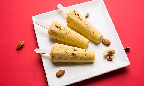 இனி வீட்டிலேயே செய்யலாம் கேசர் பாதாம், பிஸ்தா குல்பி