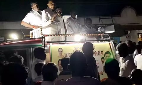 மகனுக்கு பெண் தர மறுப்பதாக கூறி ப.சிதம்பரத்திடம் பெண் வாக்குவாதம்