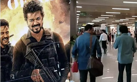 GOAT படப்பிடிப்பிற்காக துபாய் சென்ற விஜய்
