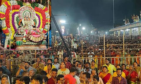 அமாவாசை: மேல்மலையனூர் அங்காளம்மன் கோவிலில் ஊஞ்சல் உற்சவம்