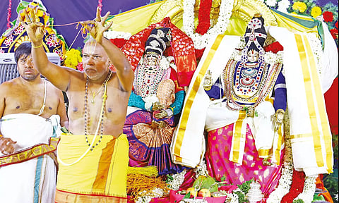 ஸ்ரீகாளஹஸ்தி பட்டாபி ராமர் கோவிலில் சீதா-ராமர் திருக்கல்யாணம்