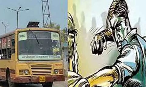 அரசு பஸ் டிரைவர் மீது ஆசிட் வீச்சு: கள்ளக்காதல் விவகாரத்தில் வீசப்பட்டதா? போலீசார் விசாரணை