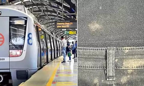 மெட்ரோ ரெயில் நிலையத்தில் பெண் மீது எச்சில் துப்பிய வாலிபர்